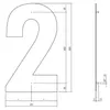 Hausnummer 2 XXL 500x2mm Edelstahl mattschwarz Produktbild-Vorschau 2