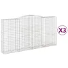 The Living Store Gabionen mit Hochbogen 3 Stk. Produktbild-Vorschau 2
