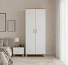 Szafa 80 cm OSLO Biała Mat / Dąb Wotan 2 Drzwi Pojemna Podgląd zdjęcia produktu 8
