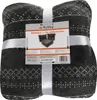 A folded blanket and two pillowcases are packaged together with a cardboard label. Anteprima dell’immagine prodotto