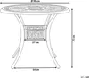BELIANI Stół ogrodowy brązowy aluminium okrągły ø 90 cm Podgląd zdjęcia produktu 6