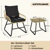 Yaheetech 3er Gartenmöbel Set aus Poly-Rattan mit 1 Produktbild-Vorschau 3