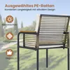 Zestaw mebli ogrodowych COSTWAY z polyratanu, 3-częściowy Podgląd zdjęcia produktu 5