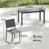 Gartenmöbel Set Sitzgruppe 5-teilig Breiter Tisch mit 4 Produktbild-Vorschau 3