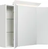 Badezimmer Spiegelschrank 3-türig LED-Lampe 80 cm Weiß Produktbild-Vorschau 9