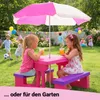 Bituxx Kindersitzgruppe mit Sonnenschirm Pink MS-18830 Produktbild-Vorschau 4
