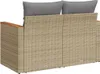 The Living Store Gartensofa mit Kissen 2-Sitzer Beige Poly Produktbild-Vorschau 7