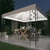 vidaXL Pavillon mit LED-Lichterkette 3x3 m Weiß Produktbild-Vorschau 2