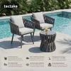 tectake Gartenmöbel-Set Lugano Tisch 2 Stühle Rope-Design Produktbild-Vorschau 2