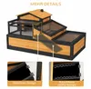 PawHut schildpadhuis van hout, schildpadren met twee Productafbeelding-voorbeeld 7