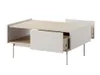 A modern coffee table with a light wood top and white drawers, shown against a white background. Náhled obrázku produktu