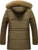 Winterjacke Herren Gefütterte Lang Jacke mit Kapuze Männer Produktbild-Vorschau 2
