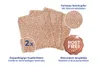 A product shot of copper cleaning cloths with marketing text and close-up details. Anteprima dell’immagine prodotto