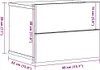 vidaXL Wand-Nachttische 2 Stk. Artisan-Eiche 40x32x30 cm Produktbild-Vorschau 8