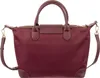 A studio shot of a burgundy handbag. Produktbild-Vorschau