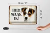 Blechschild Spruch 30x20cm holländisch Hier Waak ik Jack Produktbild-Vorschau 6