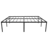 A black metal bed frame shown from a front-facing, slightly elevated angle against a white background. Náhled obrázku produktu