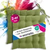 2er Set Sitzkissen Stuhlkissen 40x40 OEKO-TEX  - grün Produktbild-Vorschau 1