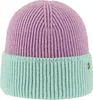 Areco Duotone zweifarbige Beanie Strickmütze mit Umschlag in lila