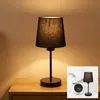 Tafel lamp, tafellamp, 1x E14 fitting, stoffen kap, zwart, Productafbeelding-voorbeeld 11