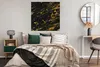 MuchoWow® Poster Marmor - Schwarz - Gold 100x100 cm - Produktbild-Vorschau 4