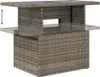 vidaXL Gartentisch mit Glasplatte Grau 100x55x73 cm Poly Produktbild-Vorschau 1