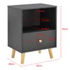 Table d'appoint 'Sundsvall' 40x30x54 cm gris foncé Voir les images du produit 3