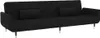 vidaXL Schlafsofa 2-Sitzer mit 2 Kissen Schwarz Samt Produktbild-Vorschau 11