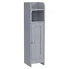 A tall, narrow, gray cabinet with a door and shelves, shown against a white background. Podgląd zdjęcia produktu