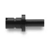 A black, cylindrical product with various machined sections, presented on a white background. Produktbild-Vorschau