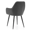 A single gray chair with black legs, shown from the back and slightly to the side. Podgląd zdjęcia produktu