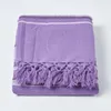 HOMESCAPES Copriletto Marocco, a righe viola, 150 x 200 cm Anteprima dell’immagine prodotto 2