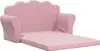 vidaXL Kinder-Schlafsofa 2-Sitzer Rosa Weicher Plüsch Produktbild-Vorschau 4