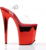 FLAMINGO-808 Damen Sandale von Pleaser, Transparent Rot , Produktbild-Vorschau 5