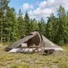 vidaXL Trekkingzelt 2 Personen Braun und Grau Produktbild-Vorschau 2