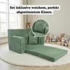 Kindersofa aus Schaumstoff Grün, ausklappbar und bequem, Produktbild-Vorschau 9
