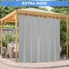 Outdoor Vorhang Wetterfest mit Klett-Schlaufen, B254xH213cm Produktbild-Vorschau 6