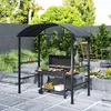 Outsunny Grillpavillon 233 x 110 x 235 cm winddicht Produktbild-Vorschau 2