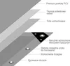 A layered diagram illustrating the construction of a tarp, with labels in Polish indicating different materials and components. Produktbild-Vorschau