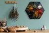 Uhr hexagonal 40 cm Glas Geräuschlos schwarze Zeiger - Produktbild-Vorschau 2
