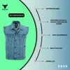 BULLDT Herren Motorradweste Motorrad Jeansweste Bikerweste Produktbild-Vorschau 4