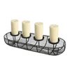 Corona dell'Avvento in metallo nero - 50 cm - Portacandele Anteprima dell’immagine prodotto 1