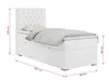 Einzelbett - Boxspringbett 90x200 mit Bettkasten und Produktbild-Vorschau 6