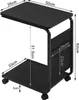 A black side table with dimensions labeled. Náhľad obrázku produktu