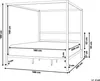 BELIANI Rám postele s baldachýnem černý kov 180 x 200 cm Náhled obrázku produktu 7