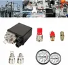 Collage of industrial scenes and pneumatic components. Produktbild-Vorschau