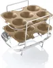 A two-tier muffin tin with a metal rack, shown against a white background. Podgląd zdjęcia produktu