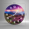 Wanduhr - Rund - Glasuhr - Wiese Berg Himmel Landschaft - Produktbild-Vorschau 3