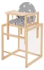Chaise haute combinée en bois Roba Little Stars, nature Voir les images du produit 1