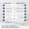 A comparison chart highlighting the features of 'Gentle North' pillows versus 'other providers'. Produktbild-Vorschau